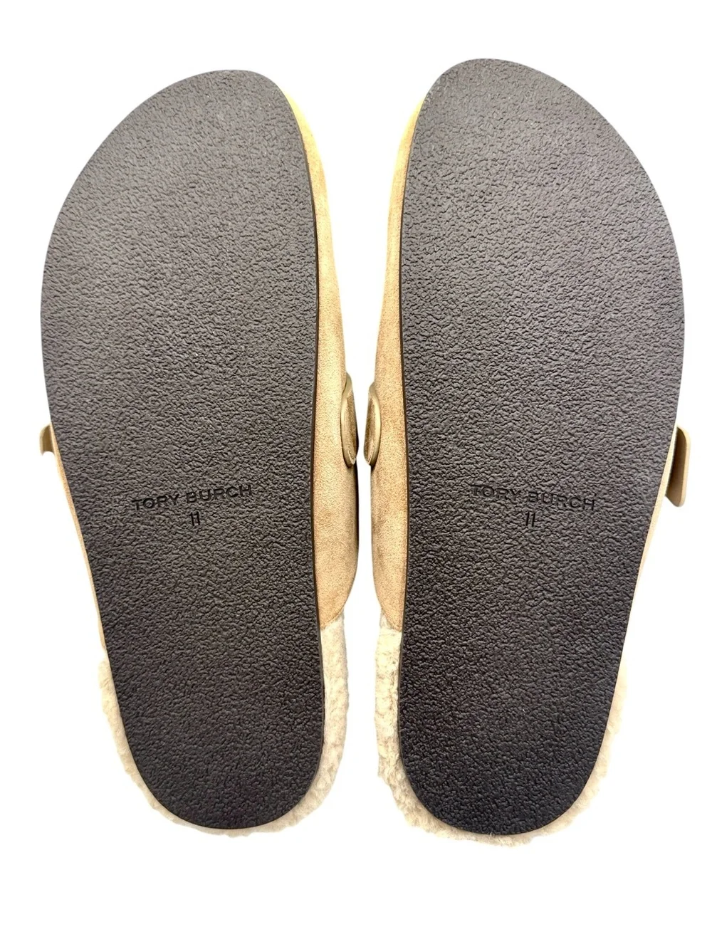 Tory Burch Mellow Shearling Mule Suede Shoes Size 11